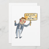 私のベストマンになってくれる？ 招待状 (正面/裏面)