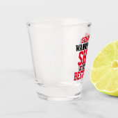 私のベストマンになってみたいパーソナライズされた ショットグラス (左)