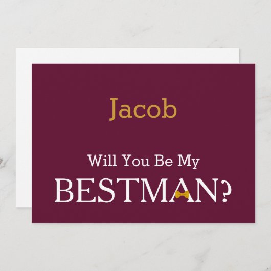 私のベストマンは黒板か？ 招待状 (正面/裏面)