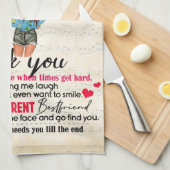 『私のベスパーソナライズされたティーへ、BFFの友達の贈り物』 キッチンタオル (四つ折り)