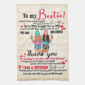 『私のベスパーソナライズされたティーへ、BFFの友達の贈り物』 キッチンタオル (縦)