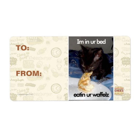 私のベッドに居る ラベル (正面)