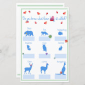 私のベビーに多肉乳児シャワーゲームの名前を付ける (正面/裏面)