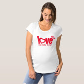 私のベビーの隆起の赤いハートの母性のティーを愛して下さい Tシャツ (正面フル)