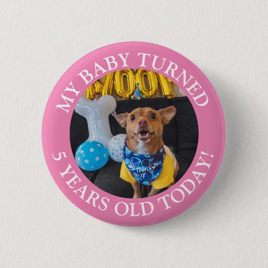 私のベビーは今日は5歳になった 缶バッジ (正面)