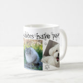 私のベビーは手を持っている可愛い3フォトコラージーポープリント コーヒーマグカップ (正面右)