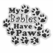 私のベビーは足や犬、猫のプリントを持っている シール (正面)