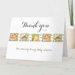 私のベビーシャ来ワーをありがとう サンキューカード