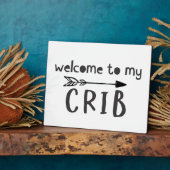 私のベビーベッドの保育室の看板へようこそ フォトプラーク (側面)