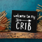 私のベビーベッドの保育室の看板へようこそ  フォトプラーク (側面)