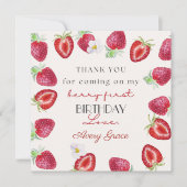 私のベリー最初の誕生日かわいいイチゴありがとう (正面)