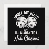 私のベルを鳴らして、ホワイトクリスマスを保証する シーズンカード (正面/裏面)