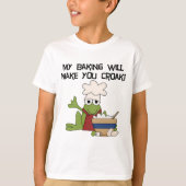 私のベーキングはしわがれ声のカエルのパン屋のシェフを作ります Tシャツ (正面)