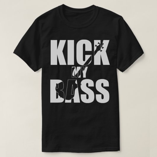 私のベースのギフトおもしろいを蹴る Tシャツ (デザイン正面)