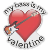 私のベースは私のバレンタイン シール (正面)