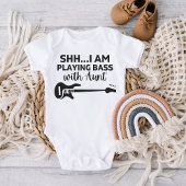 私のベース遊はバス好きおもしろいおばさん ベビーボディスーツ