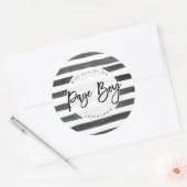 私のペストライプのージボーイのステッカーを ラウンドシール (封筒)