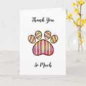 私のペットのカードを預けてくれてありがとう カード (黄色い花)