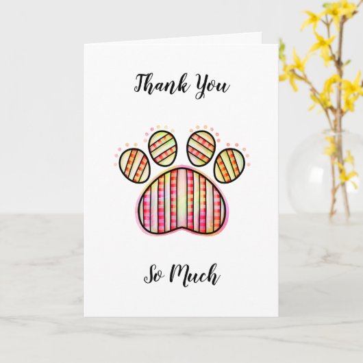 私のペットのカードを預けてくれてありがとう カード (黄色い花)