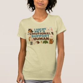 私のペットの感情的サポート人間 Tシャツ
