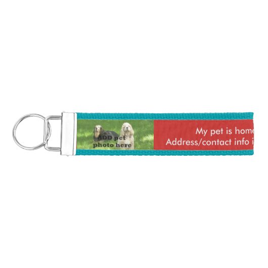 私のペットは家の革紐の写真のkeychainだけです リストバンドキーホルダー (鍵左)