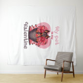 私のペットは私のバレンタインデークラシック25のTシャツ タペストリー (インサイチュ(横))