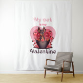 私のペットは私のバレンタインデークラシック25のTシャツ タペストリー (インサイチュ)