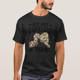 私のペットは簡単食べにあなたのペットボールPythonヘビ Tシャツ