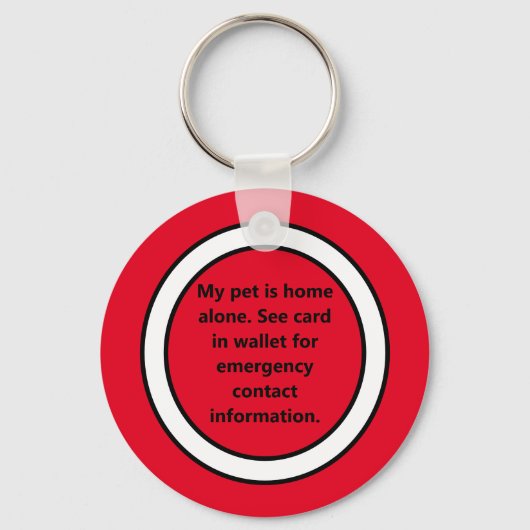 私のペットは赤い家に居る キーホルダー (正面)