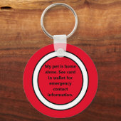私のペットは赤い家に居る キーホルダー (正面)