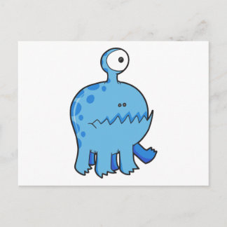 私のペットサイクロプス モンスター ブルー ポストカード