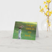 私のペットミソサザイ、私は持っています私のくちばしのケーキを…. カード (黄色い花)