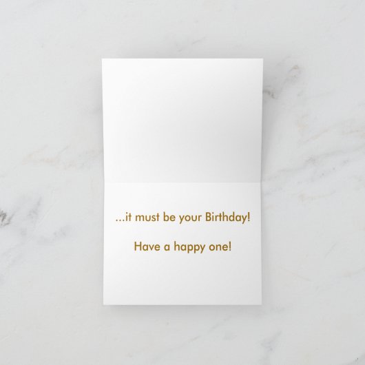 私のペットミソサザイ、私は持っています私のくちばしのケーキを…. カード (内部)