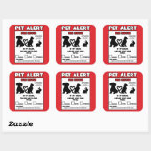 私のペット火ペット警報3"を6のステッカーシート救って下さい スクエアシール (シート)