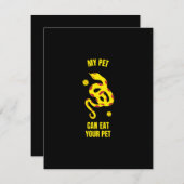 私のペット食べはペットおもしろいの蛇を爬虫類できる.pn サンキューカード (正面/裏面)