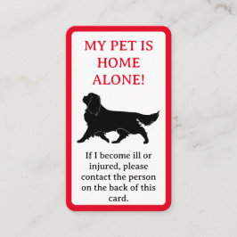 私のペット、犬は家の独り札 コーリングカード