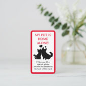 私のペット、犬は家の独り札 コーリングカード (スタンド正面)