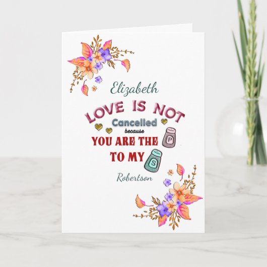 私のペッパーとあなたの塩 バレンタインデー カード (正面)