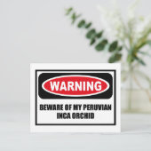 私のペル警告ーのインカ蘭のはがきに用心せよ ポストカード (スタンド正面)
