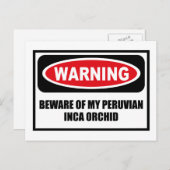 私のペル警告ーのインカ蘭のはがきに用心せよ ポストカード (正面/裏面)