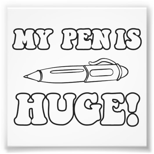 私のペンは大きい フォトプリント            (正面)