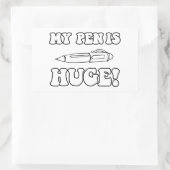 私のペンは大きい 長方形シール (バッグ)