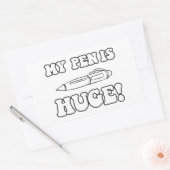 私のペンは大きい 長方形シール (封筒)