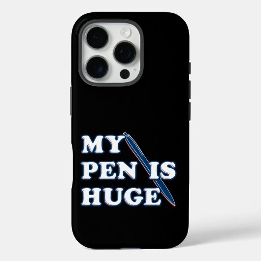 私のペンは非常に不快おもしろいな皮肉っぽいユーモアだ Case-Mate iPhoneケース (裏面)