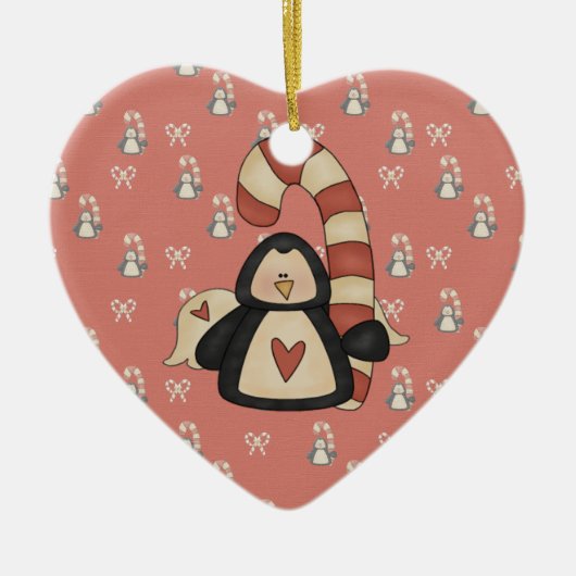 私のペンギンを愛する セラミックオーナメント (正面)