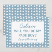 私のページボーイになってくれる？ ブルースター 招待状 (正面/裏面)