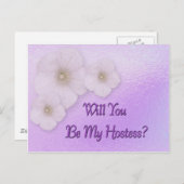 私のホステスになってくれない？ インビテーションポストカード (正面/裏面)