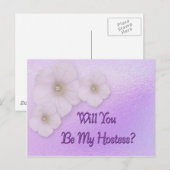 私のホステスになってくれますか？ インビテーションポストカード (正面/裏面)
