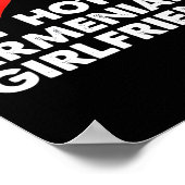 私のホットなアルメニア人の彼女が大好き ハート アルメニア ポスター (角)