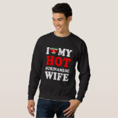 私のホットなスリナム人妻を愛してる夫 スウェットシャツ (正面フル)